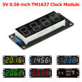 0.56 Inch TM1637 4-Digit 7 Segments LED Display Module Clock Kit for Arduino DIY Projects Red Green Blue Yellow White Options. 