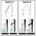 2Pcs Transparent Horizontal Stand For PS5 Slim / Pro Acrylic Triangle Base Holder Support Storage Stand for PS5 Slim Accessories.