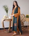DHANAK FABRIC Fully Embroidered Dress. 