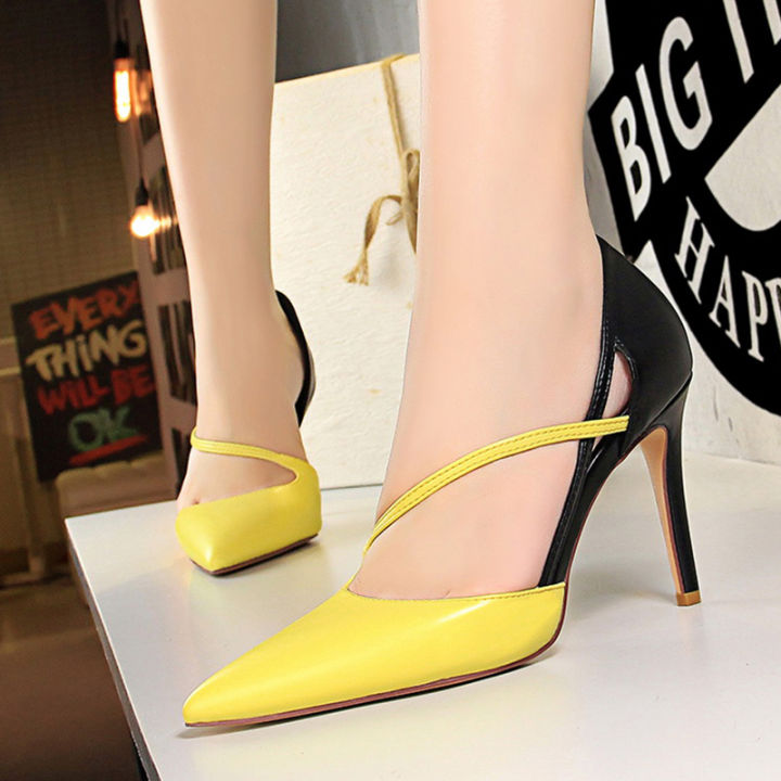 Women%20Novel%20Patchwork%209.5cm%20High%20Heels%20Pumps%20Female%20Elegant%20Cocktail%20Party%20Dress%20Shoes%20Lady%20Chic%20Strap%20Pointed%20Toe%20Red%20Shoes%20-%20Image%203