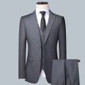 Men's Solid Color Business Suit 2025 High Quality Fashion Banquet Wedding Trend Groom Best Man Single 3/2/1. 