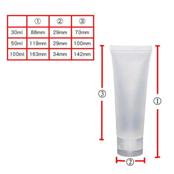 2Pcs%2015ml%2020ml%2030ml%2050ml%20100ml%20Clear%20Plastic%20Soft%20Tubes%20Empty%20Cosmetic%20Cream%20Emulsion%20Lotion%20Packaging%20Containers%20-%20Image%202