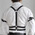 Techwear Hip Hop Punk Leather Body Harness Chest Shoulder Strap Men Multi Function Adjustable Gothic Waist Belt.