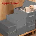 Full Covered 9 Grid Wardrobe Clothes Organizer, Large Foldable Jeans Drawer Organizer Waterproof Closet Storage Box for T-shirt Pants Underwear Bra Leggings Sweaters,. 