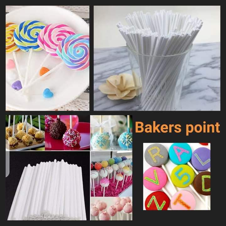 Lollipops and Cake Pop Sticks 10 cm Pack of 50 Pcs