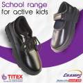 Titex Champs Black School Shoes For Boys. 