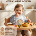 2pcs Waterproof Full Sleeve Baby Bibs Children Apron Long Sleeve Feeding Smock Kids Eating Breastplate Infant Scarf Clothing.