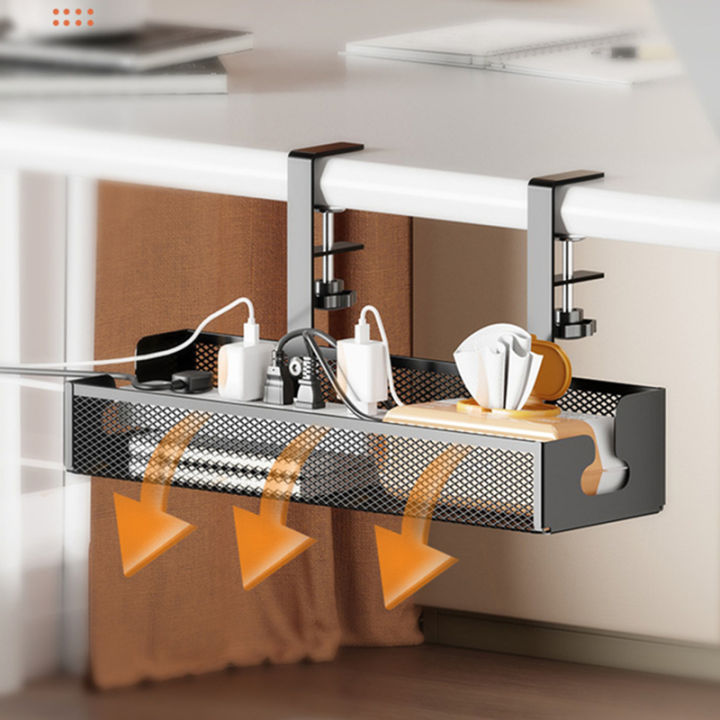 No Drilling Extendable Under Desk Cable Management Metal Cable Tray ...