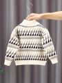 Boys' Sweater Pullover, New Autumn and Winter Style, Stylish Korean Version for Baby Boys, Outerwear for Young Children, Knitted Base Shirt. 