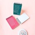 Set of 3 Motivational Quotes Mini Notepads Pocket Notepad Small Blank Pages Notepad ATM card sized. 