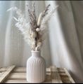 Mini Concrete Flower Vase, Ribbed Concrete Flower Vase,  Design Vases for Home Decore, Vases for Artifical Flowers & Plants, Vases for Natural Dried Grass & Dry Flower Arrangements, Vases for Tabletops, Side tables, Desktops & Coffee tables. 