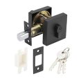 Hafele 489.10.577 black matt black single deadbolt twist lock, black twist lock. 
