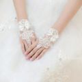 White Ivory Bridal Gloves Short Fingerless Wedding Gloves Gant Mariage Femme Accessoires Mariage Novia Bride Guantes 2025.