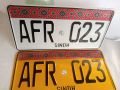 CAR NUMBER PLATE GENIUNE TYPE AJRAK PLATE. 
