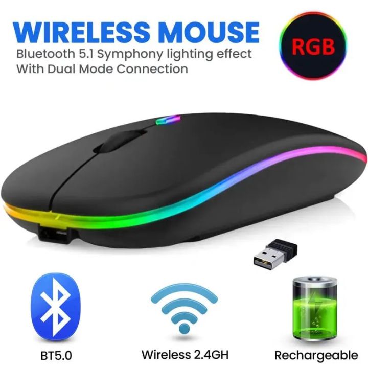 HP Wireless Bluetooth Rechargeable Mouse HP W10 Wireless Mouse with RGB