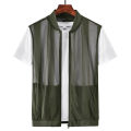 Summer Men Mesh Hollow Waistcoat Breathable Outdoor Sports Coat High-Quality Design Leisure Vest Men.