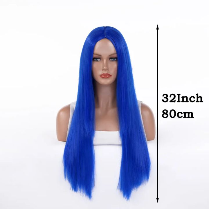Synthetic%20Pink%20Long%20Straight%20Wig%20Middle%20Part%20Silky%20Soft%20Fashion%20Cosplay%20Party%20Costume%20Lolita%20Heat%20Resistant%20Daily%20Use%20-%20Image%202
