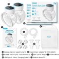 MAMIJOY 2PCS Wearable Electric Breast Pumps 4 Modes&12 Levels Hands Free Breast Pump 40dB Low Noise Free 19/24mm Flange DEB26D.
