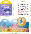 Reusable Sticker Book for Kids, Busy Book for Toddlers 1-3, Animal Stickers, Toddler Travel Toys, Jelly Quiet Book 6 Themes Preschool Learning Activities for Toddlers Ages 3-6(Animals). 