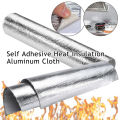 Car Heat Protection Foil Film High Temperature Resistant Fiberglass Aluminum Foil Tape Cloth Self-adhesive Heat Insulation Mat. 