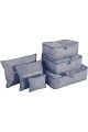  6 PCS Travel Storage Bags Set Clothes Tidy Packing Cubes Luggage Organizer Pouch Waterproof t High Quality Oxford Mesh Cloth Travel Bag Organizer, one size. 