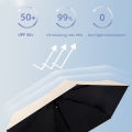 Niye Mini Pocket Umbrella UV Protection 5folds Black Backing Umbrella. 