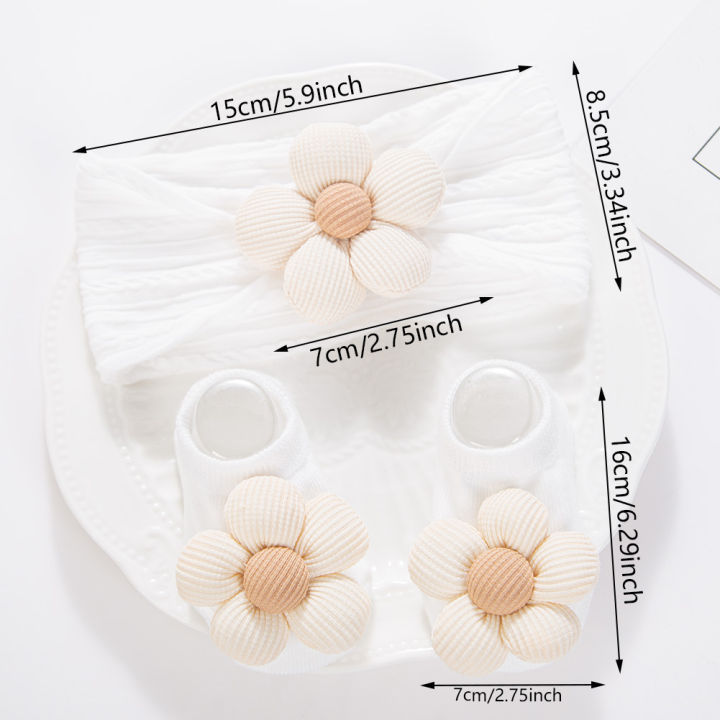 2Pcs/Set%20Ins%20Cream%20Latte%20Flower%20Headbands%20with%20Ribbed%20Socks%20for%20Baby%20Girls%20Boutique%20Flower%20Anti-Slip%20Short%20Cotton%200-12M%20Sock%20-%20Image%206