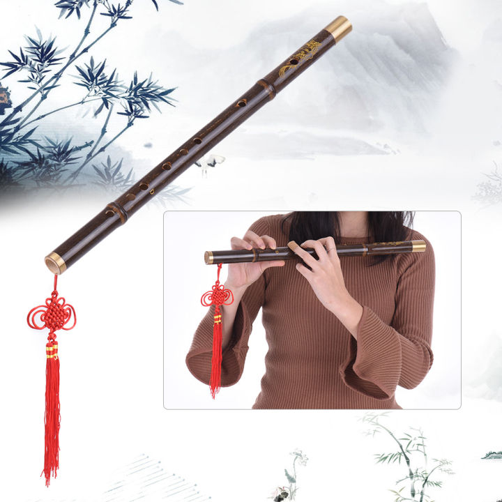 Professional%20Black%20Bamboo%20Dizi%20Flute%20Traditional%20Handmade%20Chinese%20Musical%20Woodwind%20Instrument%20Key%20of%20D%20Study%20Level%20-%20Image%203