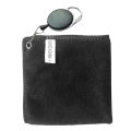 1pc Golf Towel Keychain Portable Cleaning Cloths With Retractable Hook Drying Sports Cleaning Cloth Retractable Clip Carabiner. 