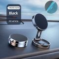 Car Mobile Phone Stand 720 Degree Rotation Metal Magnetic Suction Foldable Round Bracket Support for Universal Phones Holder.