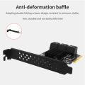 TISHRIC PCIE 4X To 6 Ports SATA 3.0 6 Gbps Expansion Card Pcie Splitter Controller PCI-Express 4x 8x 16x Add On Card for HDD SSD. 