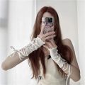 Y2k Fingerless Gloves DIY Strapping Arm Warmer Elastic Mesh Arm Sleeves Lolita Jk Gothic Cosplay Sleeve Clothing Accessories.