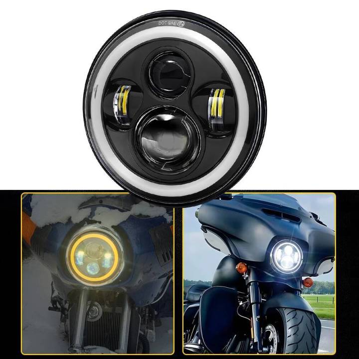 7 inch Motorcycle LED Headlight For Harley Ultra Classic Electra Glide Street Fat Boy Road King Yamaha Honda Motorbik Headlamp
