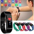 D115 PLUS Bluetooth Bracelet Smart Watch for Android and IOS - Black. 