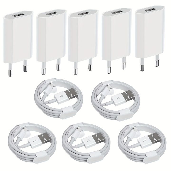 1/2/5Sets%205V%201A%20USB%20Charger%20Travel%20Wall%20Charging%20Head%20with%20USB%20A%20to%20Type%20C%20USB%20Charging%20Cable%20Phone%20Adapter%20Portable%20EU%20Plug%205W%20-%20Image%207