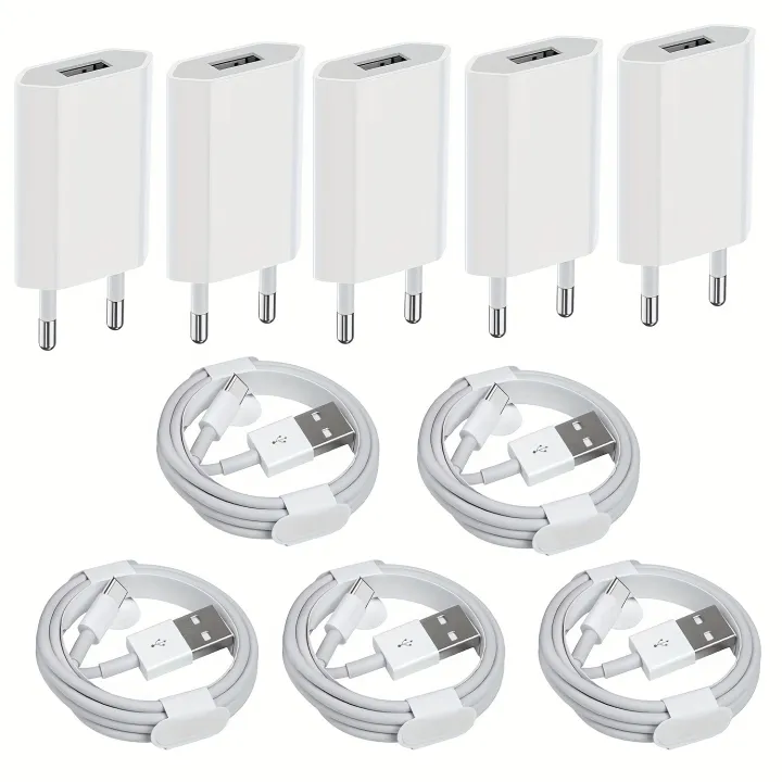 1/2/5Sets%205V%201A%20USB%20Charger%20Travel%20Wall%20Charging%20Head%20with%20USB%20A%20to%20Type%20C%20USB%20Charging%20Cable%20Phone%20Adapter%20Portable%20EU%20Plug%205W%20-%20Image%207