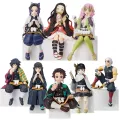 10-15cm Anime Demon Slayer Figure Kamado Tanjirou Nezuko Sitting Posture Action Figure PVC Model Doll Collection Toy Gift Kids. 