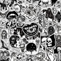 Gothic Stickers, 50 Pcs skull Vinyl Sticker Pack, Waterproof Skeleton Stickers for Laptops, Water Bottles, Phone Case. 
