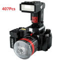 Zhegao 00845 Canon camera with flash gun mini block building kit 407 pieces. 