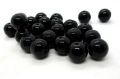 100pcs 6mm black glass beads. 