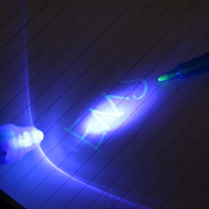 12pcs Luminous Light Pen Magic Purple 2 in 1 UV Black Light Combo ...
