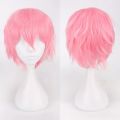 Men Women Synthetic Anime Cosplay Wigs Short Straight Hair Heat Resistance Multicolour Red White Pink Gray Brown. 