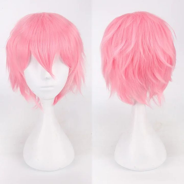 Men%20Women%20Synthetic%20Anime%20Cosplay%20Wigs%20Short%20Straight%20Hair%20Heat%20Resistance%20Multicolour%20Red%20White%20Pink%20Gray%20Brown%20-%20Image%205