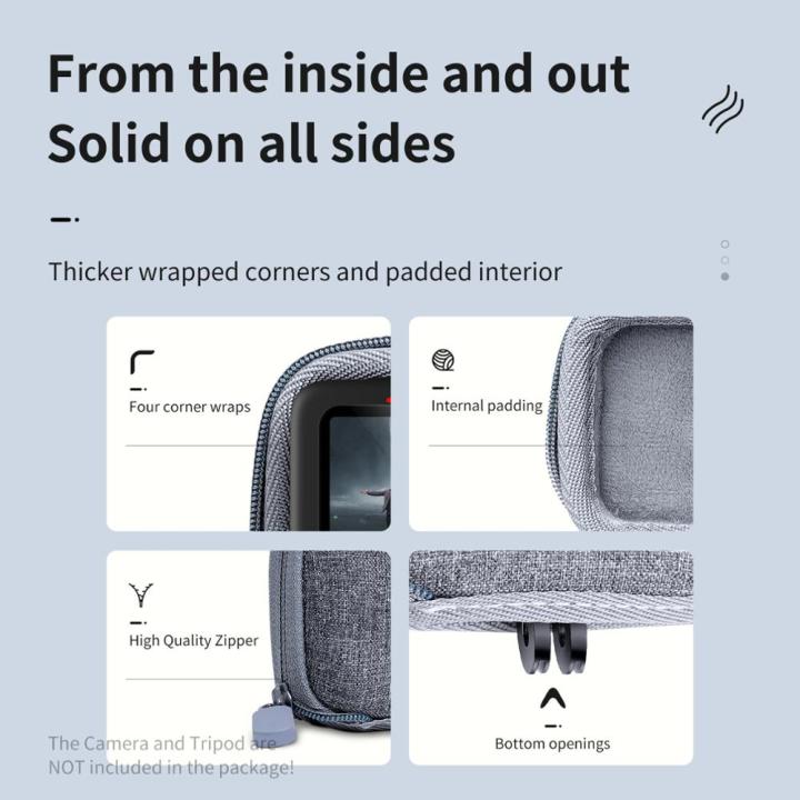 TELESIN%20Mini%20Storage%20Protection%20Bag%20Brushed%20Half%20Open%20Quick%20Release%20Carrying%20Case%20for%20GoPro%2012%20Hero%2011%20for%20GoPro%20Hero%2010%209%20Black%20-%20Image%204