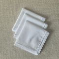 25CM/9.84IN, 6PCS Thin Pure Cotton Fabric Lace Handkerchief Wedding Decoration Home Ornament Bag Decoration Handkerchief Solid C.