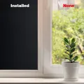 Blackout Opaque Window Sticker Static Cling 100% Light Blocking PVC Frosted Dark Tint Film Privacy Protection Window Covering. 