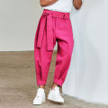 Spring Men Belt Baggy Pants Casual Streetwear Premium Quality Solid Color Oversized Joggers Fashion Harem Pants 2026 New S-3XL. 