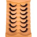 New 7 Pairs Lashes 3D Mink Fluffy Eyelashes Short Lasting Thick Wispy Natural Lashes Dramatic Volume Lashes Extension Thick Long. 