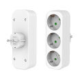 2pcs European Conversion Plug Electrical Socket German Standard 250V 16A Multiple Plug Power Socket Adapter 3AC Outlet for home. 