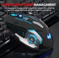 2.4GHz Chargeable Wireless  Gaming Mouse With RGB Lights Optical Mice with USB Receiver and Bluetooth Gamer 3200DPI 6 Buttons Mouse For Computer PC Laptop Accessories. 